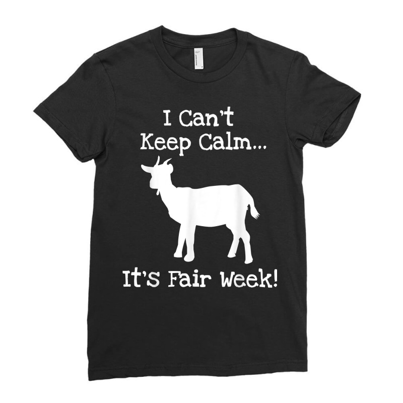 State And County Fair Show Goat Farm Animal Showing T Shirt Ladies Fitted T-Shirt by evansjalayia | Artistshot