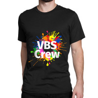 Vbs 2022 Crew Vacation Bible School Paint Splatter Animations Characte Classic T-shirt | Artistshot