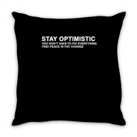 Kids Stay Optimistic T Shirt Throw Pillow | Artistshot