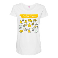 Funny Cheese Shirt  I Love Cheese  Types Of Cheese Lovers T Shirt Maternity Scoop Neck T-shirt | Artistshot