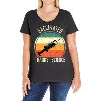 Vintage Pro Vaccination Im Vaccinated Thanks Science Vaccine T Shirt Ladies Curvy T-shirt | Artistshot