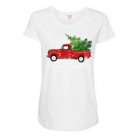 Vintage Wagon Christmas Long Sleeve Shirt   Tree On Truck Maternity Scoop Neck T-shirt | Artistshot