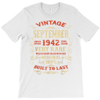 Vintage 80 Years Old September 1942 80th Bday Gift Idea T Shirt T-shirt | Artistshot