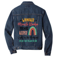 Waymaker Promise Keeper Miracle Worker Christian Kids Music Vintage Re Men Denim Jacket | Artistshot