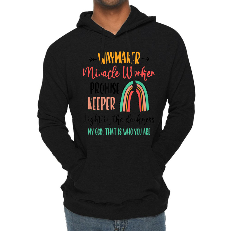 Waymaker Promise Keeper Miracle Worker Christian Kids Music Vintage Re Lightweight Hoodie by Aria-Proctor | Artistshot