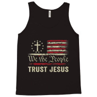 We The People Trust Jesus - Usa Flag Christian Patriotic Music Retro Tank Top | Artistshot