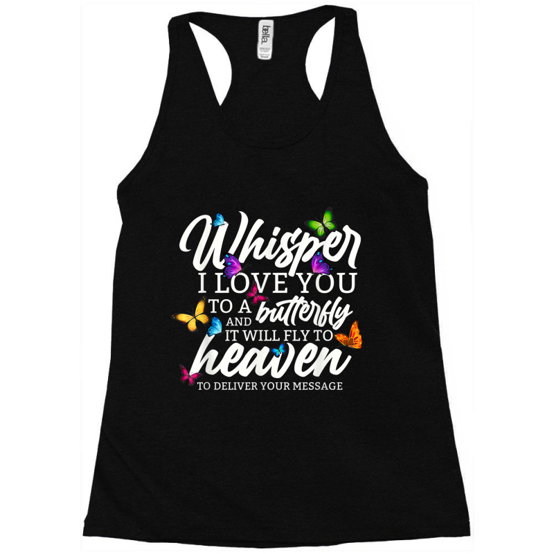 Whisper I Love You - Butterfly And Religious Painting Racerback Tank by Aria-Proctor | Artistshot