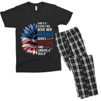 She Is A Good Girl Love Her Mama Jesus And America Men's T-shirt Pajama Set | Artistshot