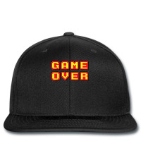 Game Over Vintage Retro Video Games Gaming Gift Arcade T Shirt Printed Hat | Artistshot