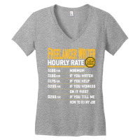 Funny Freelancer Writer Novelist Author Hourly Rate T Shirt Women's V-neck T-shirt | Artistshot