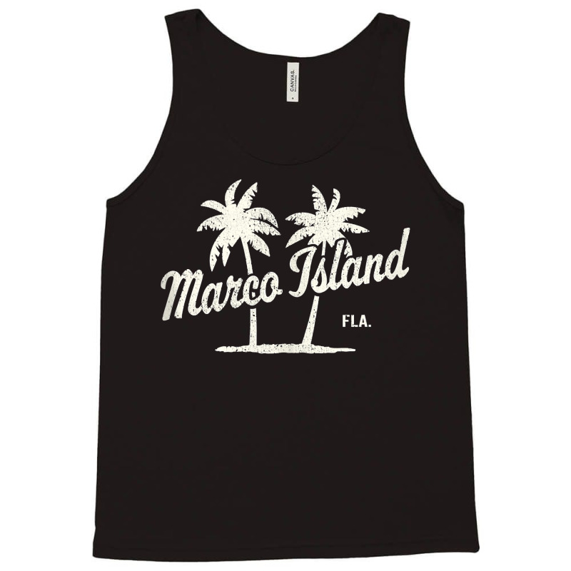 Marco Island Florida Vintage 70s Palm Trees Graphic Tank Top Tank Top by rillanerby | Artistshot