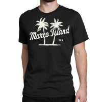 Marco Island Florida Vintage 70s Palm Trees Graphic Tank Top Classic T-shirt | Artistshot