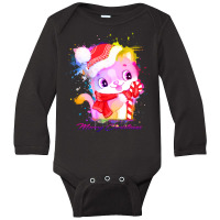 Merry Christmas Cat Long Sleeve Baby Bodysuit | Artistshot