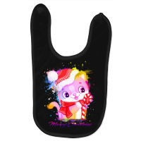 Merry Christmas Cat Baby Bibs | Artistshot