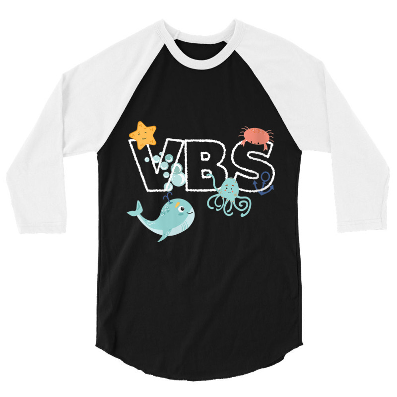 Womens Vbs Crew Vacation Bible School Ocean For Mens Womens 3/4 Sleeve Shirt by Aria-Proctor | Artistshot