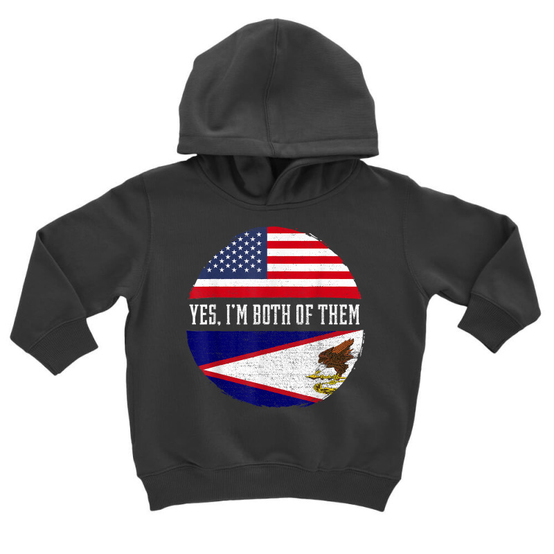 Half American Half American Samoan Usa Flag American Samoa T Shirt Toddler Hoodie by kalerttjay | Artistshot