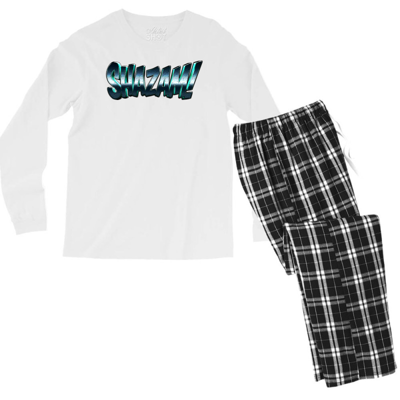 Shazam Electric Blue Men's Long Sleeve Pajama Set | Artistshot