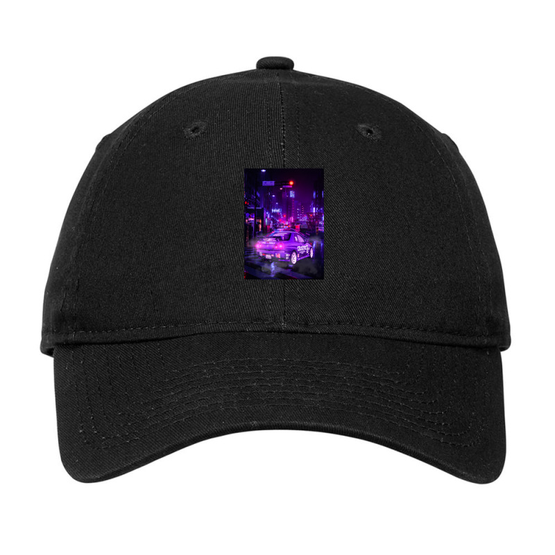 Tokyo Car Neon Synthwave Adjustable Cap by Jeff_Nugroho | Artistshot