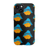 Halloween Jack O Lantern T  Shirt Slouchy Hat Halloween Pumpkin Blue V Iphone 13 Case | Artistshot