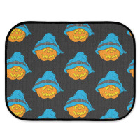 Halloween Jack O Lantern T  Shirt Slouchy Hat Halloween Pumpkin Blue V Rear Car Mat | Artistshot