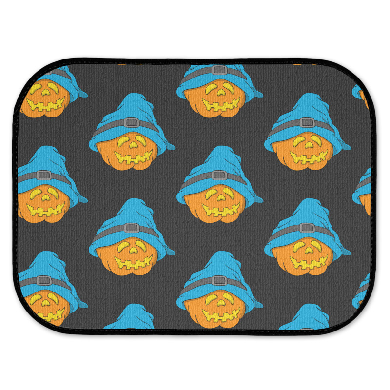 Halloween Jack O Lantern T  Shirt Slouchy Hat Halloween Pumpkin Blue V Rear Car Mat | Artistshot