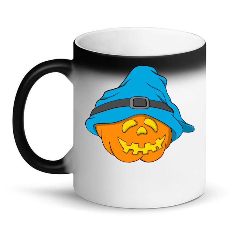 Halloween Jack O Lantern T  Shirt Slouchy Hat Halloween Pumpkin Blue V Magic Mug | Artistshot