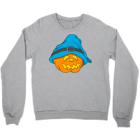 Halloween Jack O Lantern T  Shirt Slouchy Hat Halloween Pumpkin Blue V Crewneck Sweatshirt | Artistshot