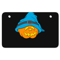 Halloween Jack O Lantern T  Shirt Slouchy Hat Halloween Pumpkin Blue V Atv License Plate | Artistshot