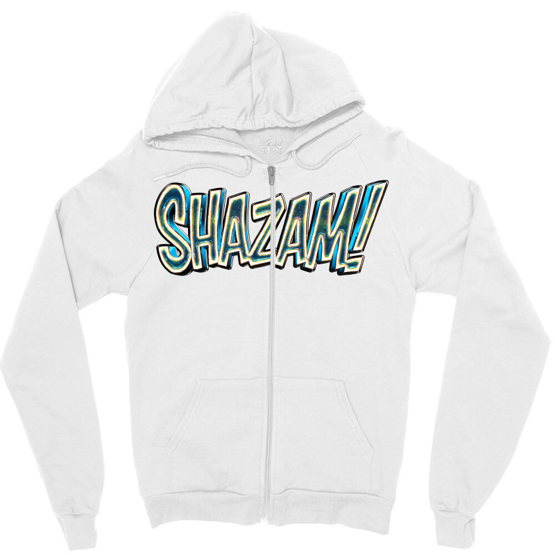 Shazam Baby Blue Zipper Hoodie | Artistshot