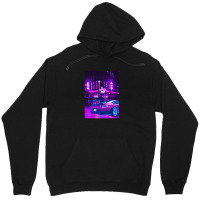 Car Retro Neon Synthwave Unisex Hoodie | Artistshot