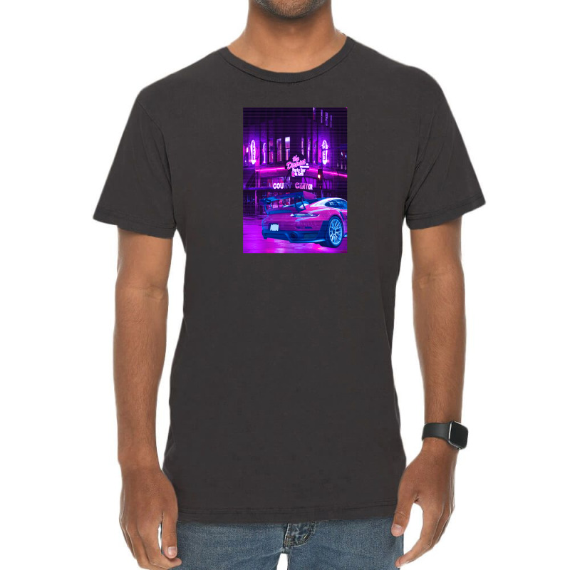 Car Retro Neon Synthwave Vintage T-Shirt by Jeff_Nugroho | Artistshot