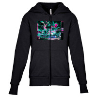 Car Retro Synthwave Youth Zipper Hoodie | Artistshot