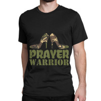 Womens Camo Heels Prayer Warrior Faith God Jesus Christian Women Classic T-shirt | Artistshot