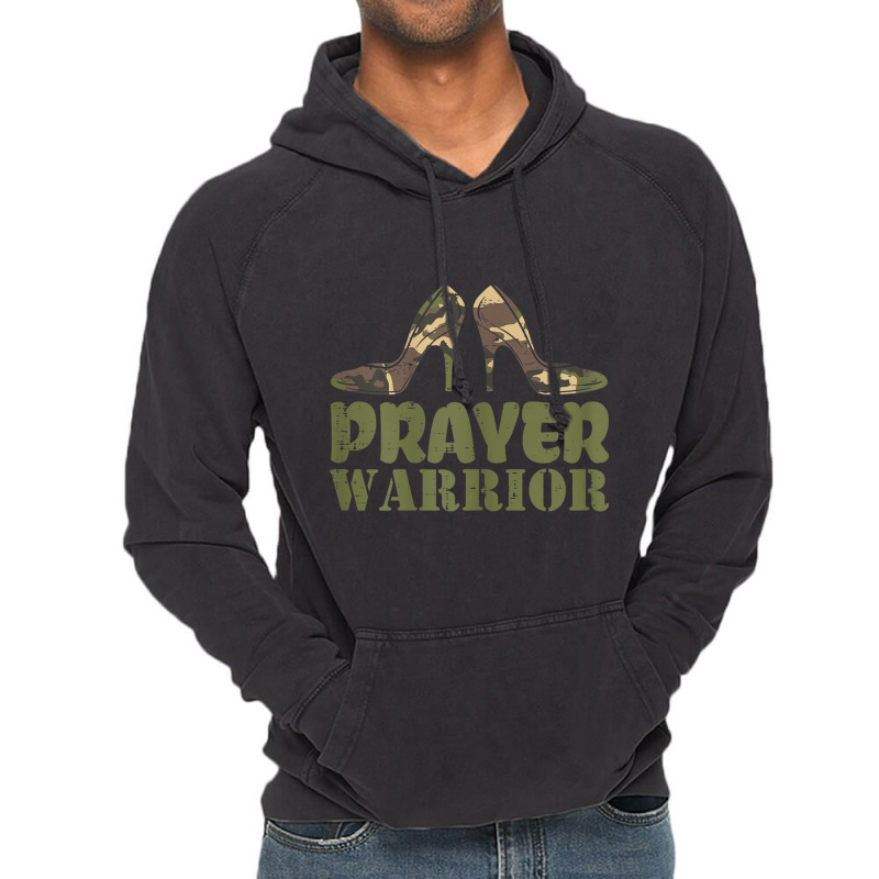 Womens Camo Heels Prayer Warrior Faith God Jesus Christian Women Vintage Hoodie | Artistshot