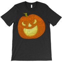 Halloween Pumpkin Face T  Shirt Halloween Pumpkin Word Cloud T  Shirt T-shirt | Artistshot