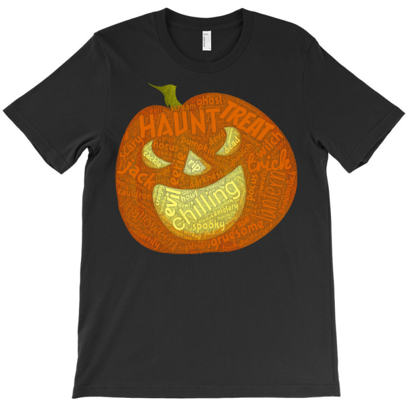 Halloween Pumpkin Face T  Shirt Halloween Pumpkin Word Cloud T  Shirt T-shirt | Artistshot