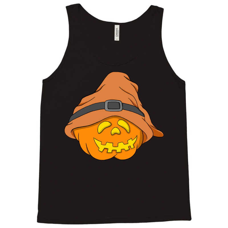 Halloween Pumpkin T  Shirt Slouchy Hat Halloween Pumpkin Orange Versio Tank Top | Artistshot