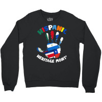 Womens Latin America Latino Pride Hand Hispanic Heritage Month V Neck Crewneck Sweatshirt | Artistshot