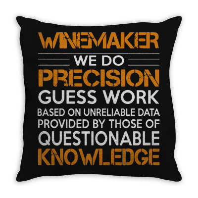 Awesome Shirt For Winemaker Throw Pillow Designed By Milanacr