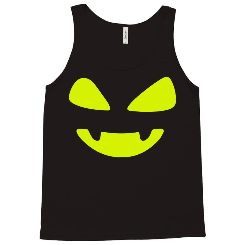 Halloween T  Shirt Big Scary Slime In Black Smiling Halloween Pumpkin Tank Top | Artistshot