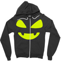 Halloween T  Shirt Big Scary Slime In Black Smiling Halloween Pumpkin Zipper Hoodie | Artistshot