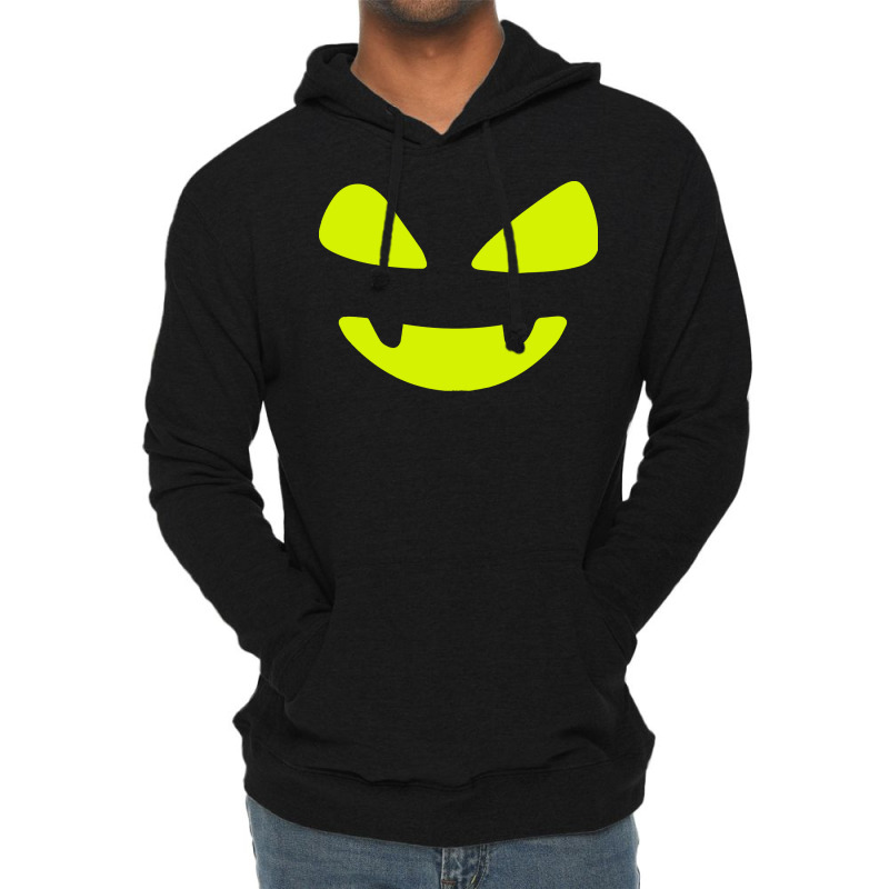 Halloween T  Shirt Big Scary Slime In Black Smiling Halloween Pumpkin Lightweight Hoodie | Artistshot