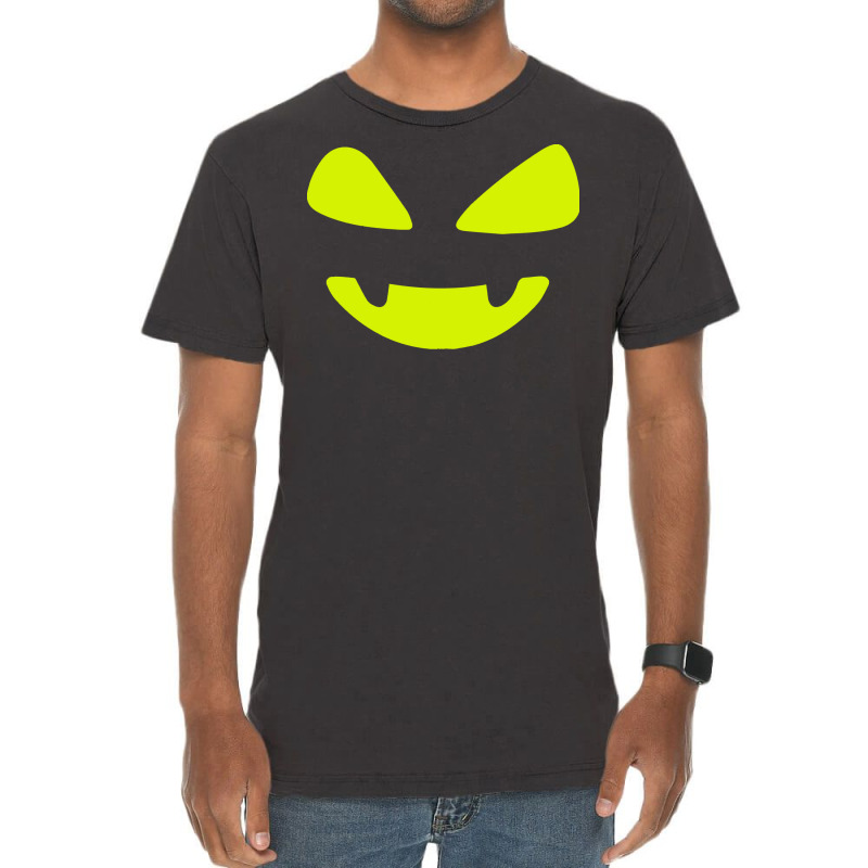 Halloween T  Shirt Big Scary Slime In Black Smiling Halloween Pumpkin Vintage T-shirt | Artistshot