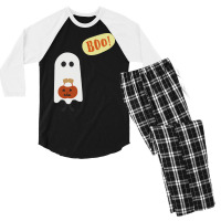 Halloween T  Shirt Boo T  Shirt Men's 3/4 Sleeve Pajama Set | Artistshot