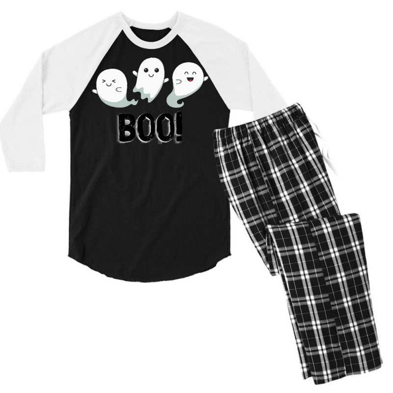 Halloween T  Shirt Boo! Ghosts! T  Shirt Men's 3/4 Sleeve Pajama Set | Artistshot