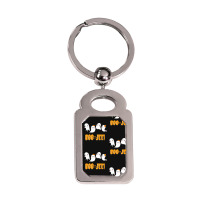 Halloween T  Shirt Boo  Jee! Ghosts Halloween T  Shirt Silver Rectangle Keychain | Artistshot