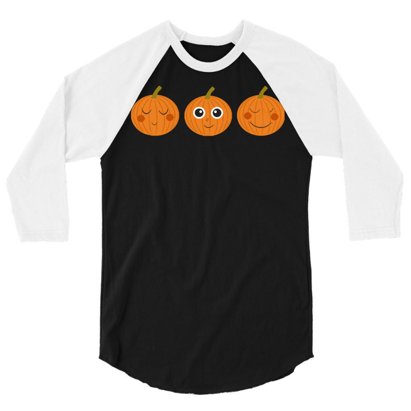 Halloween T  Shirt Cute Halloween Pumpkins T  Shirt 3/4 Sleeve Shirt | Artistshot