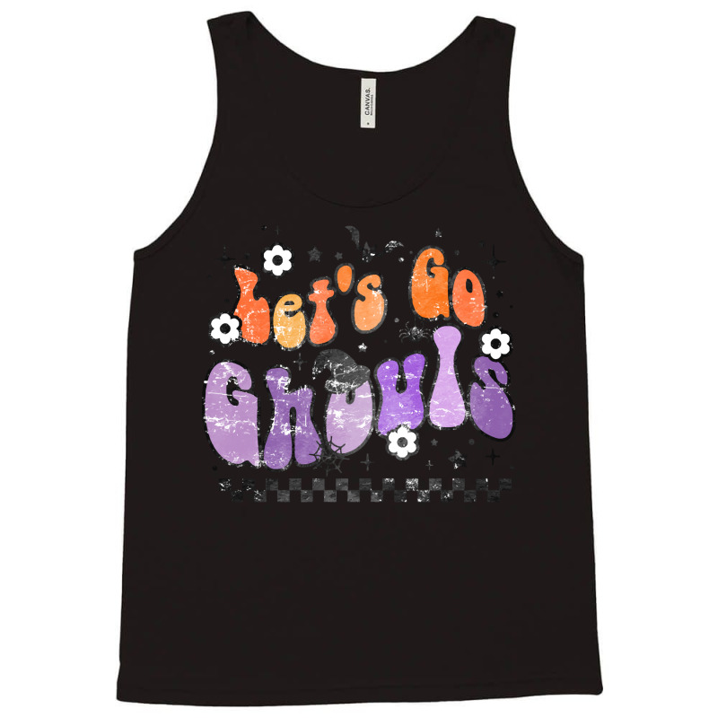 Halloween T  Shirt Cute Retro Halloween Let's Go Ghouls T  Shirt Tank Top | Artistshot