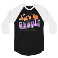 Halloween T  Shirt Cute Retro Halloween Let's Go Ghouls T  Shirt 3/4 Sleeve Shirt | Artistshot