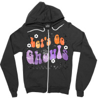 Halloween T  Shirt Cute Retro Halloween Let's Go Ghouls T  Shirt Zipper Hoodie | Artistshot